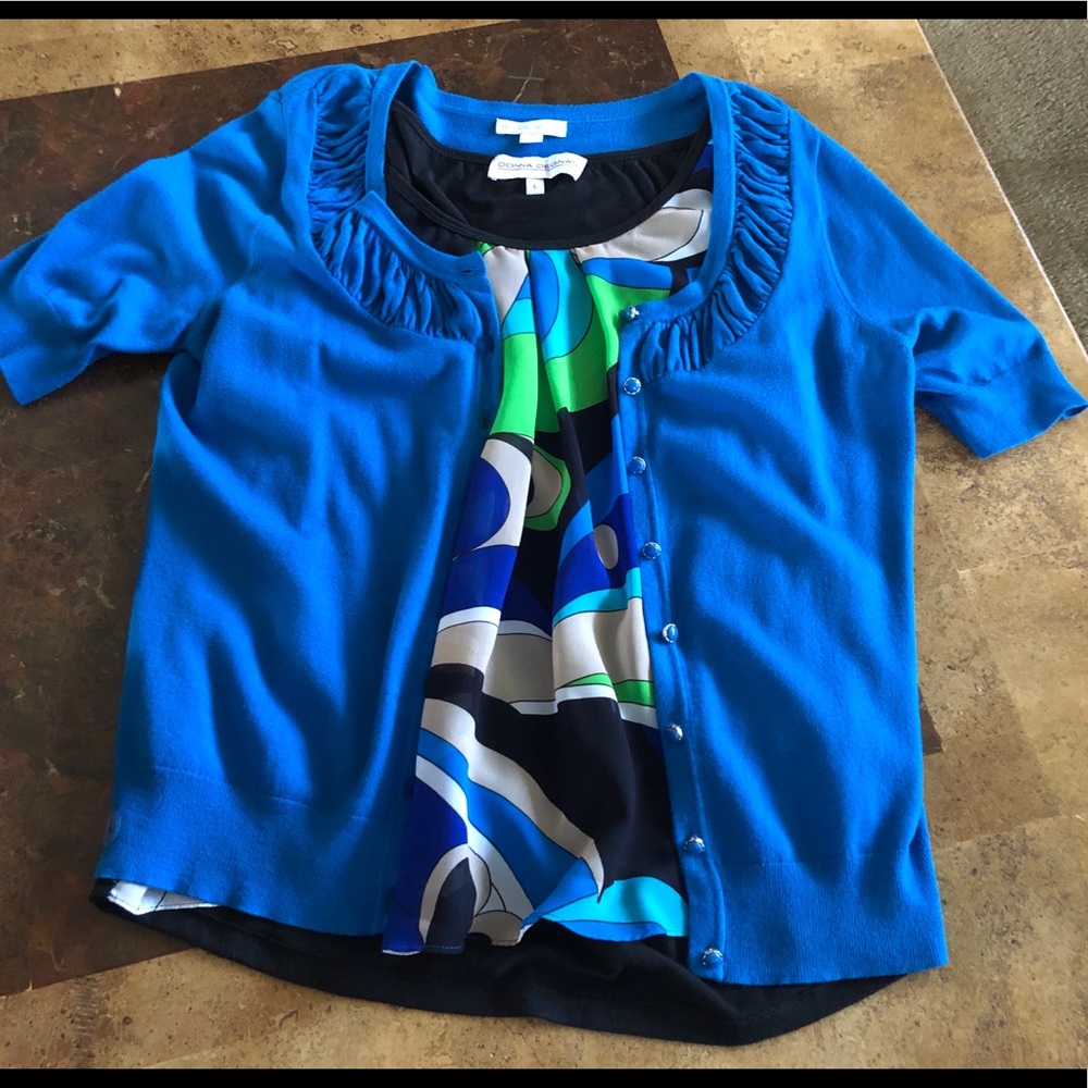 Topaz Blue/Green Tank and Sweater Set